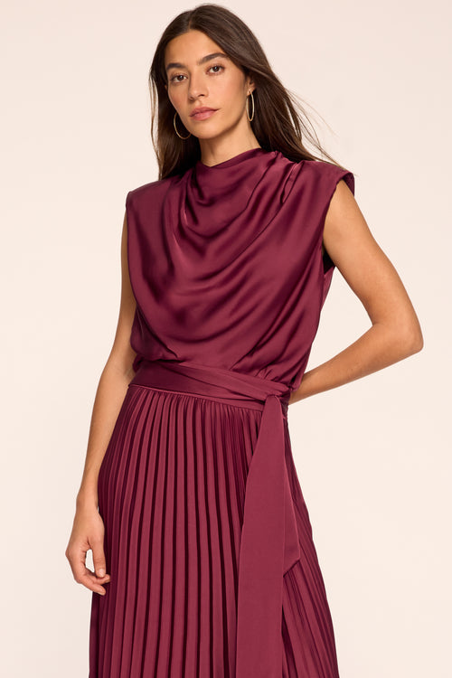 Farah Draped Maxi Dress view 2