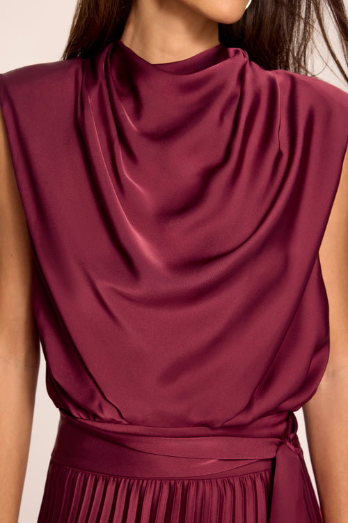 Farah Draped Maxi Dress view 3