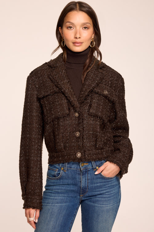 Wendy Lurex Tweed Cropped Jacket view 1