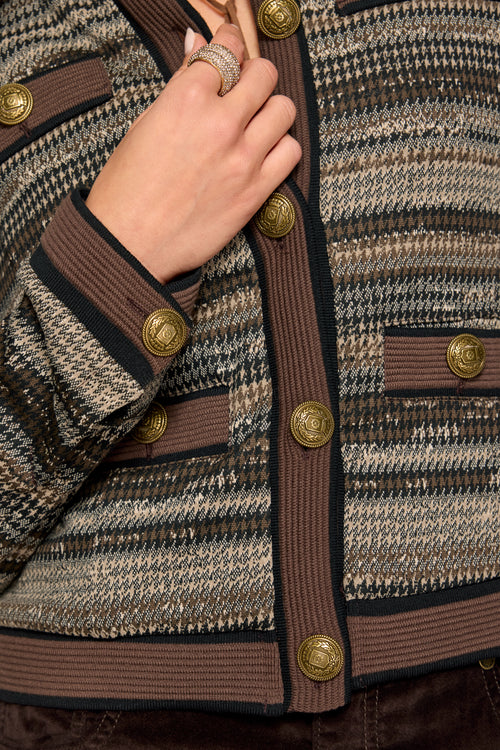 Clara Printed Sweater Jacket view 3