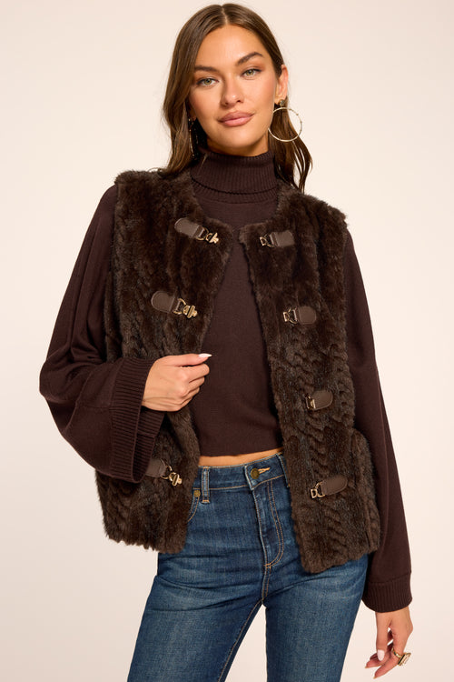 Minnie Faux Fur Vest view 2