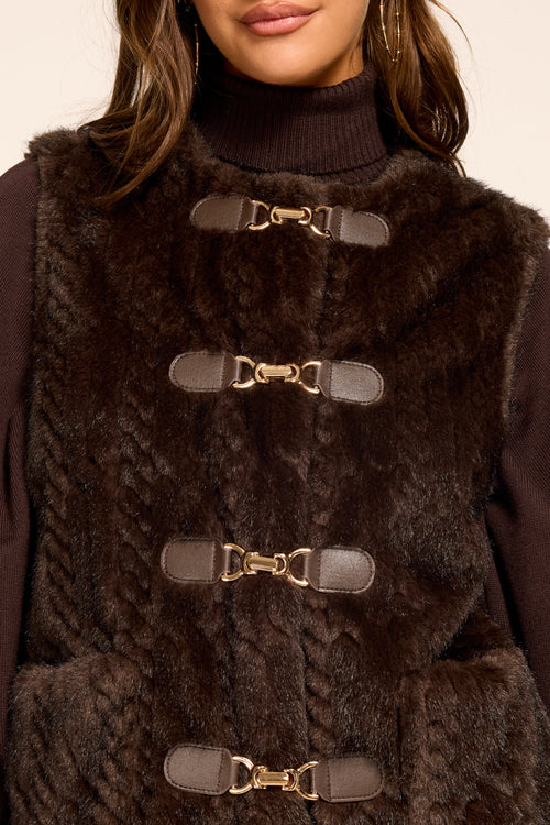 Minnie Faux Fur Vest view 3
