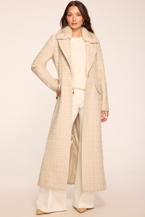 Betsy Faux Fur Trimmed Coat view 3