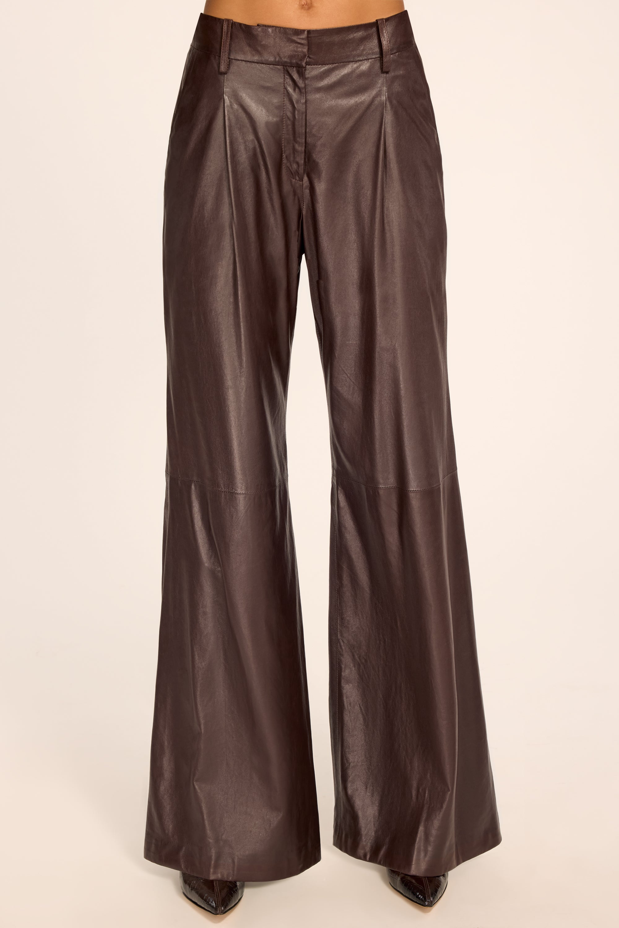 パンツ heve Prima Flare Gaucho Zosia Crochet Wide-Leg Pant in Ecru