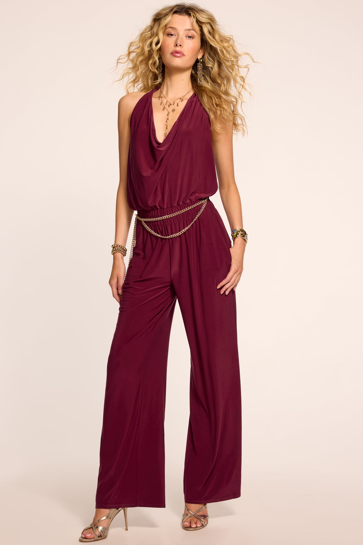Stephanie Jersey Halter Jumpsuit view 1