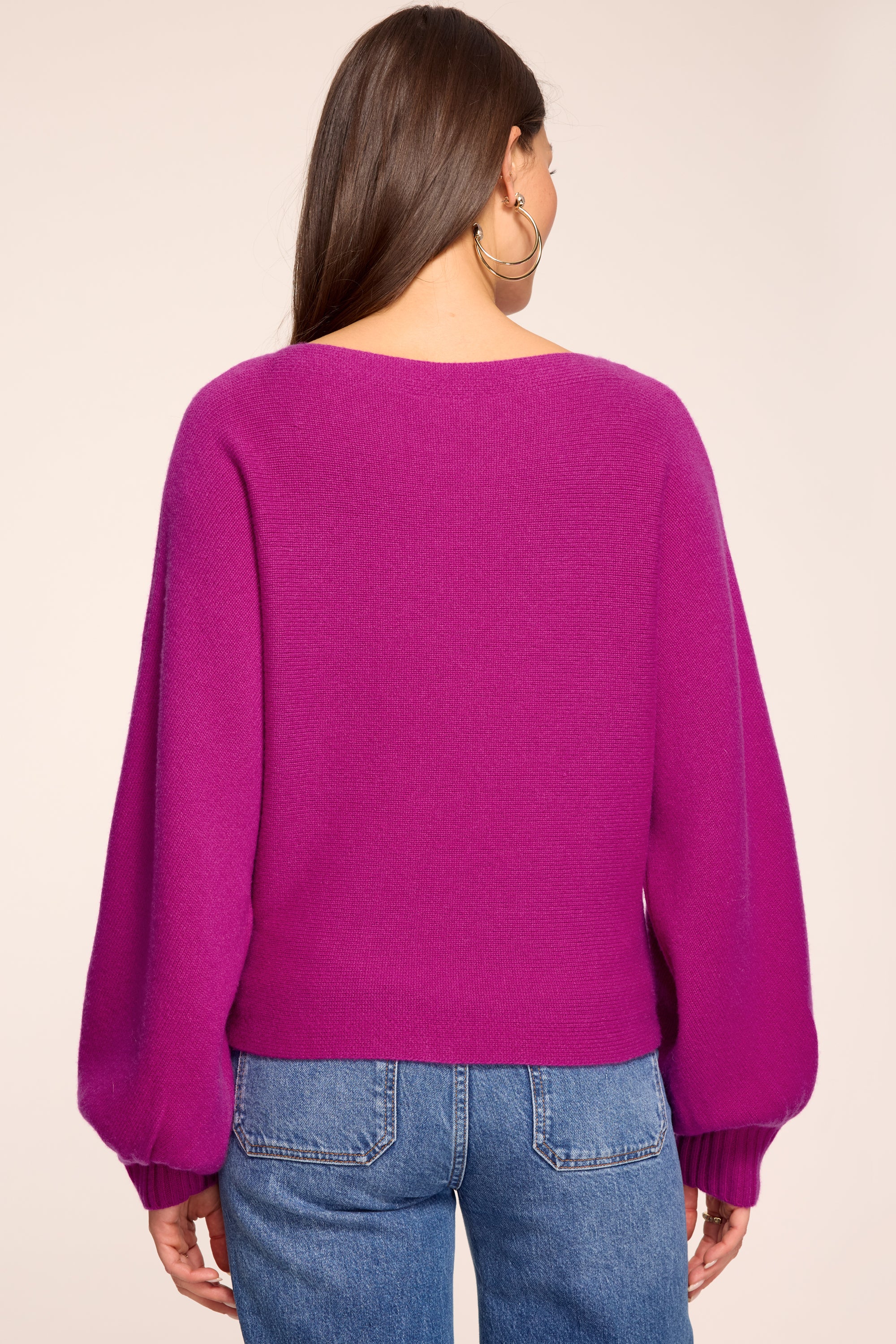 Eva Boatneck Sweater in raspberry | Ramy Brook