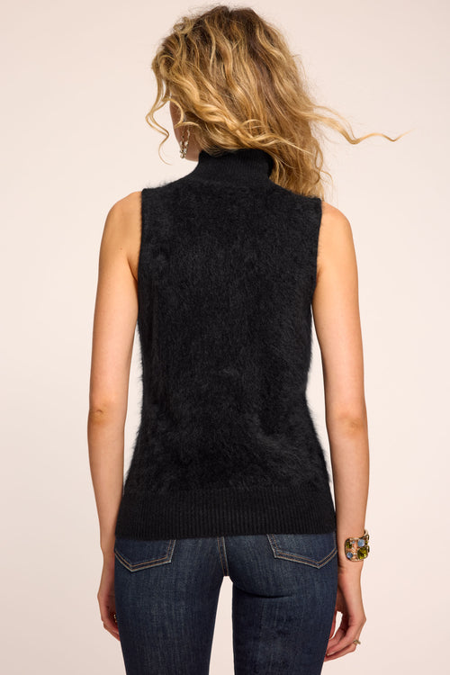Dora Cashmere Turtleneck Tank Top view 3