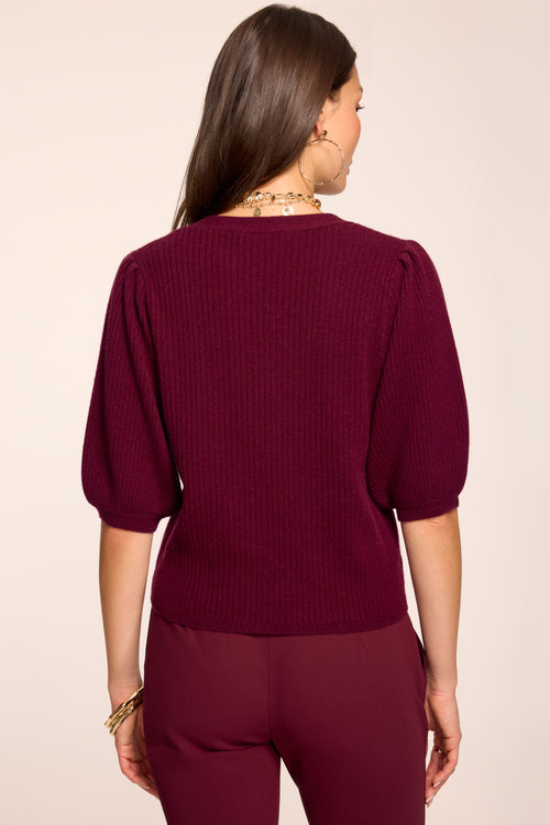Cassidee Cashmere Short Sleeve Sweater view 3