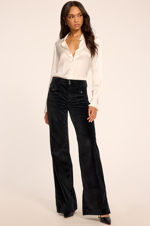 Fay Velveteen High-Rise Wide Leg Jean view 2