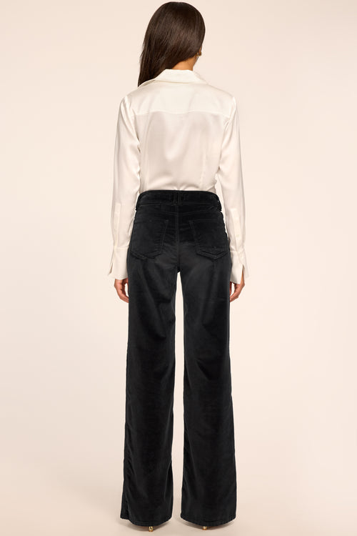 Fay Velveteen High-Rise Wide Leg Jean view 5
