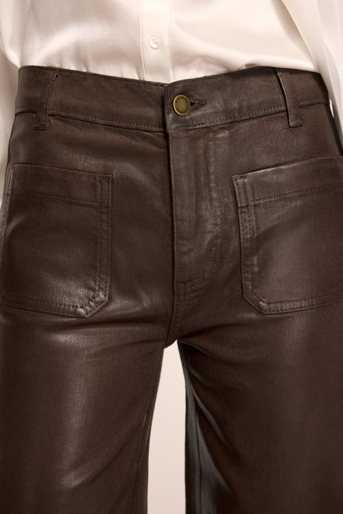 Cleo Coated Wide Leg Jean view 3