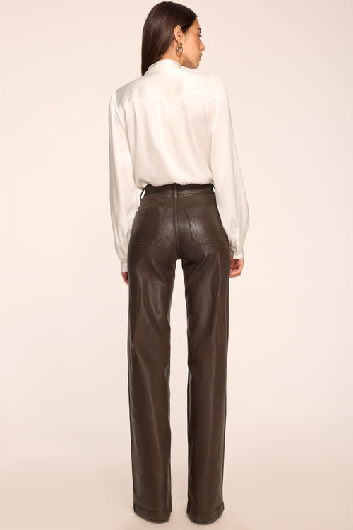 Cleo Coated Wide Leg Jean view 4
