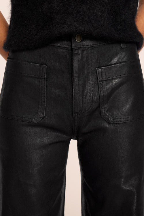 Cleo Coated Wide Leg Jean view 3