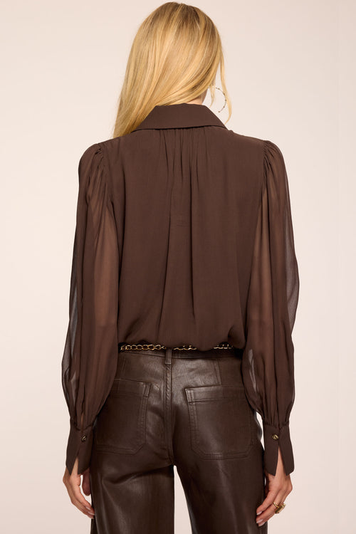 Claire Ruffled Long Sleeve Blouse view 4