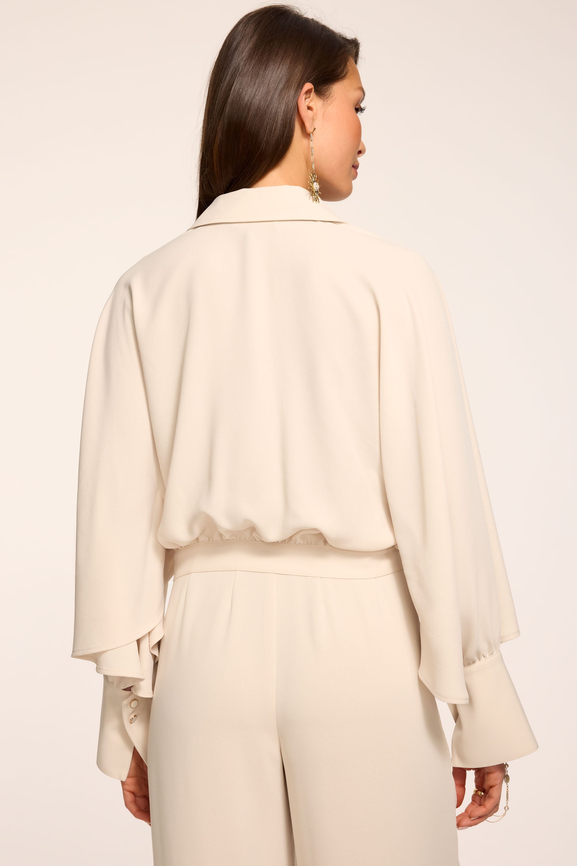 Lilliana Button Down Top in bone | Ramy Brook