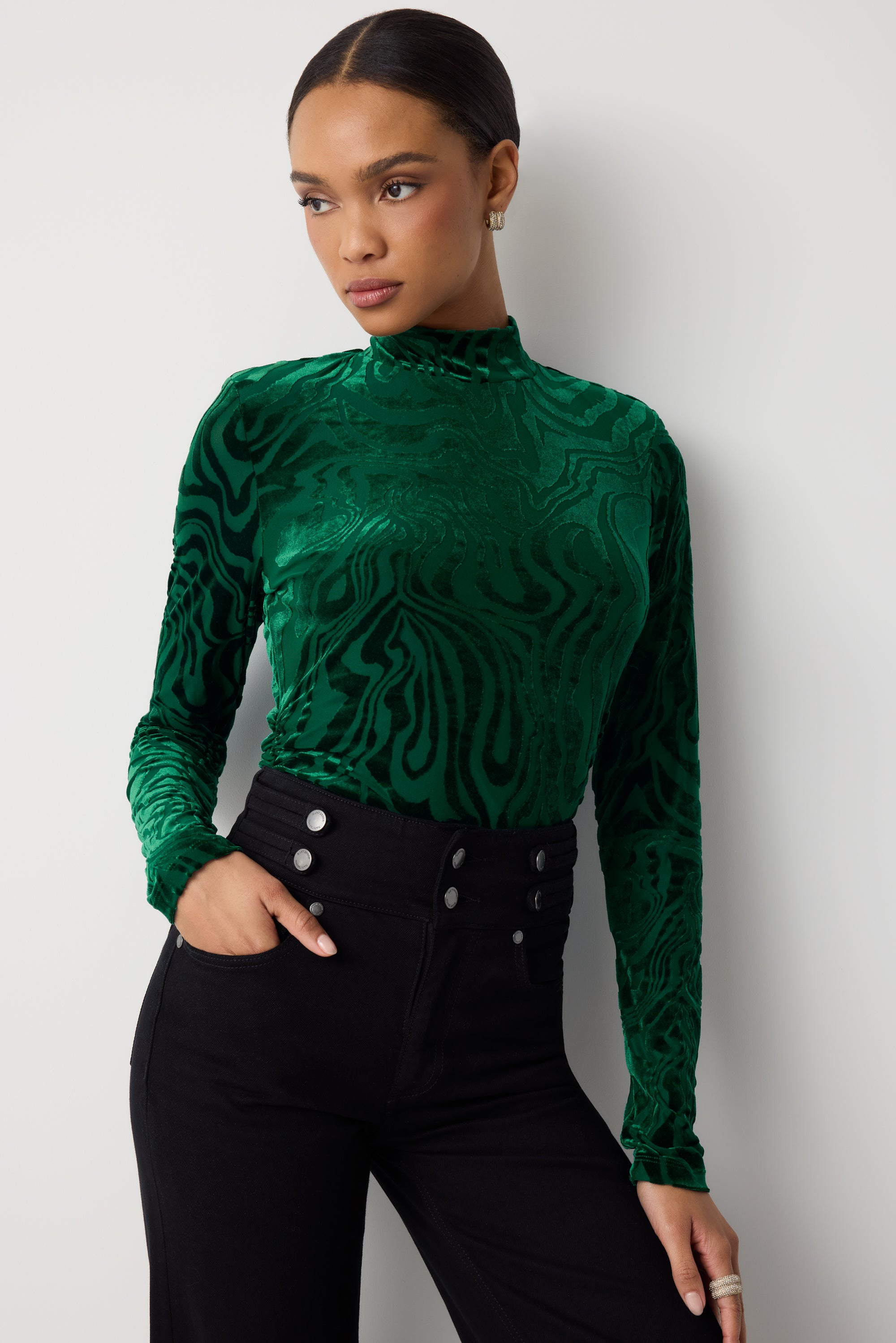 Annabelle Burnout Long Sleeve Top