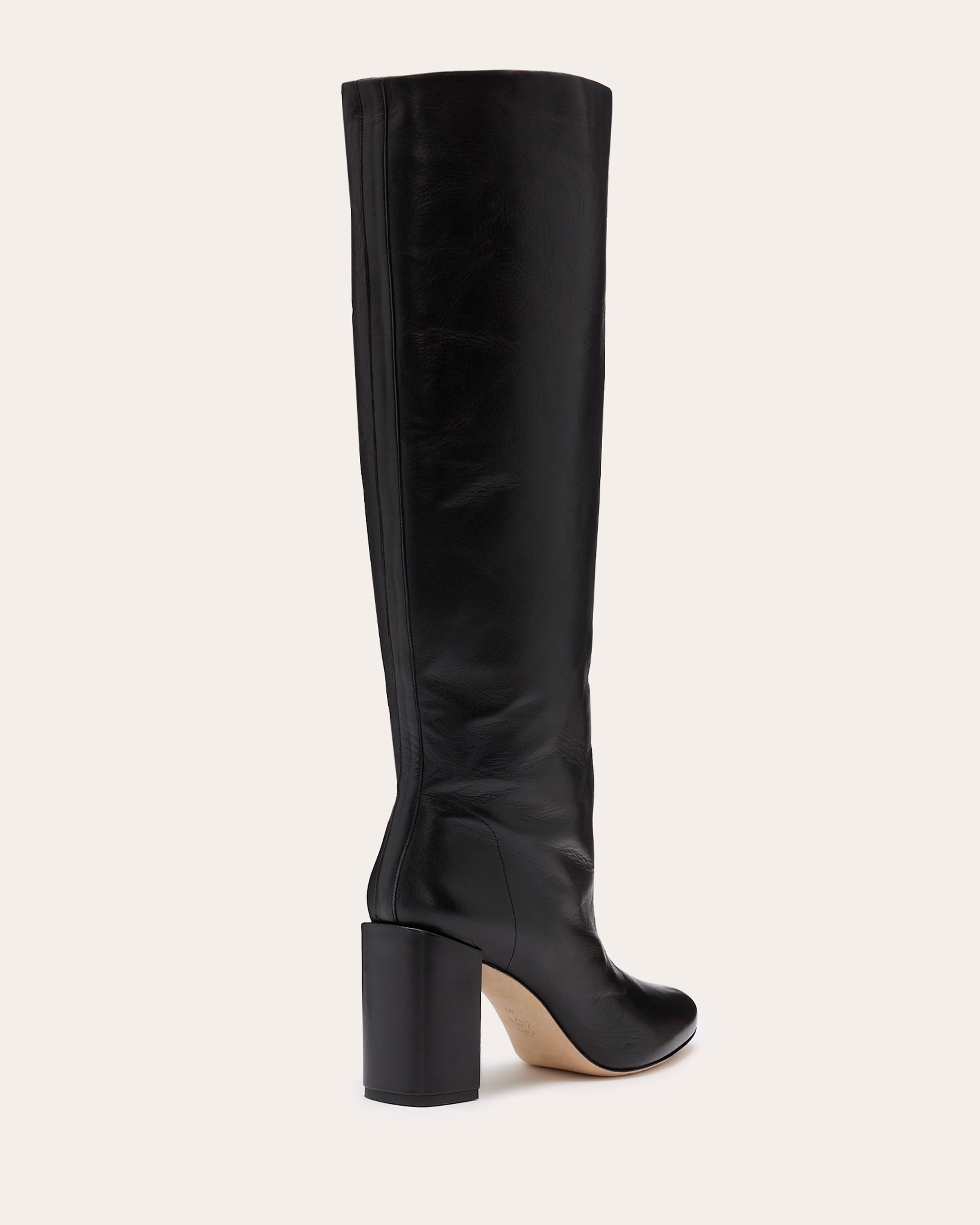 Bo Leather Heeled Boots in black | Ramy Brook