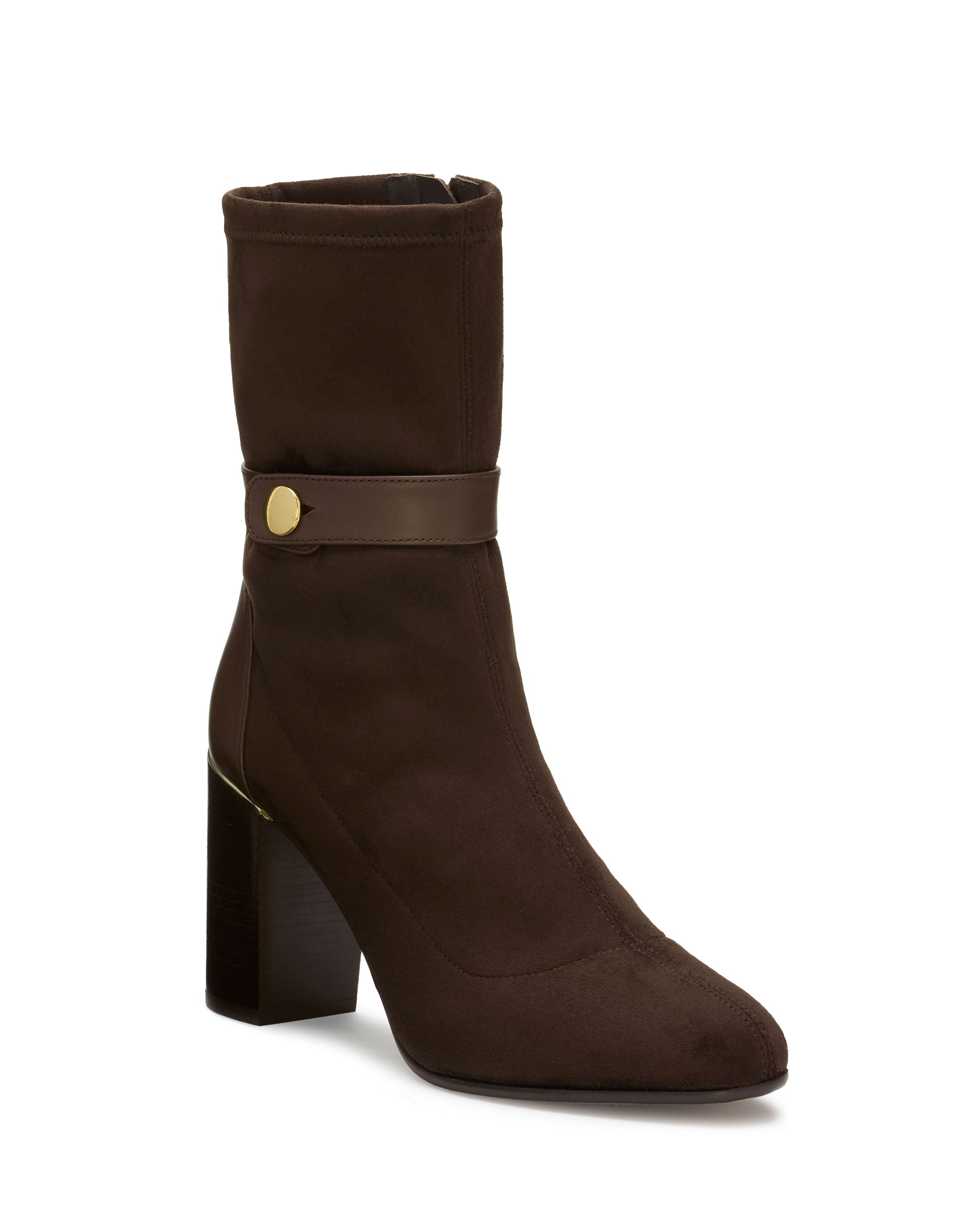 Cami Heeled Boots in brown suede | Ramy Brook
