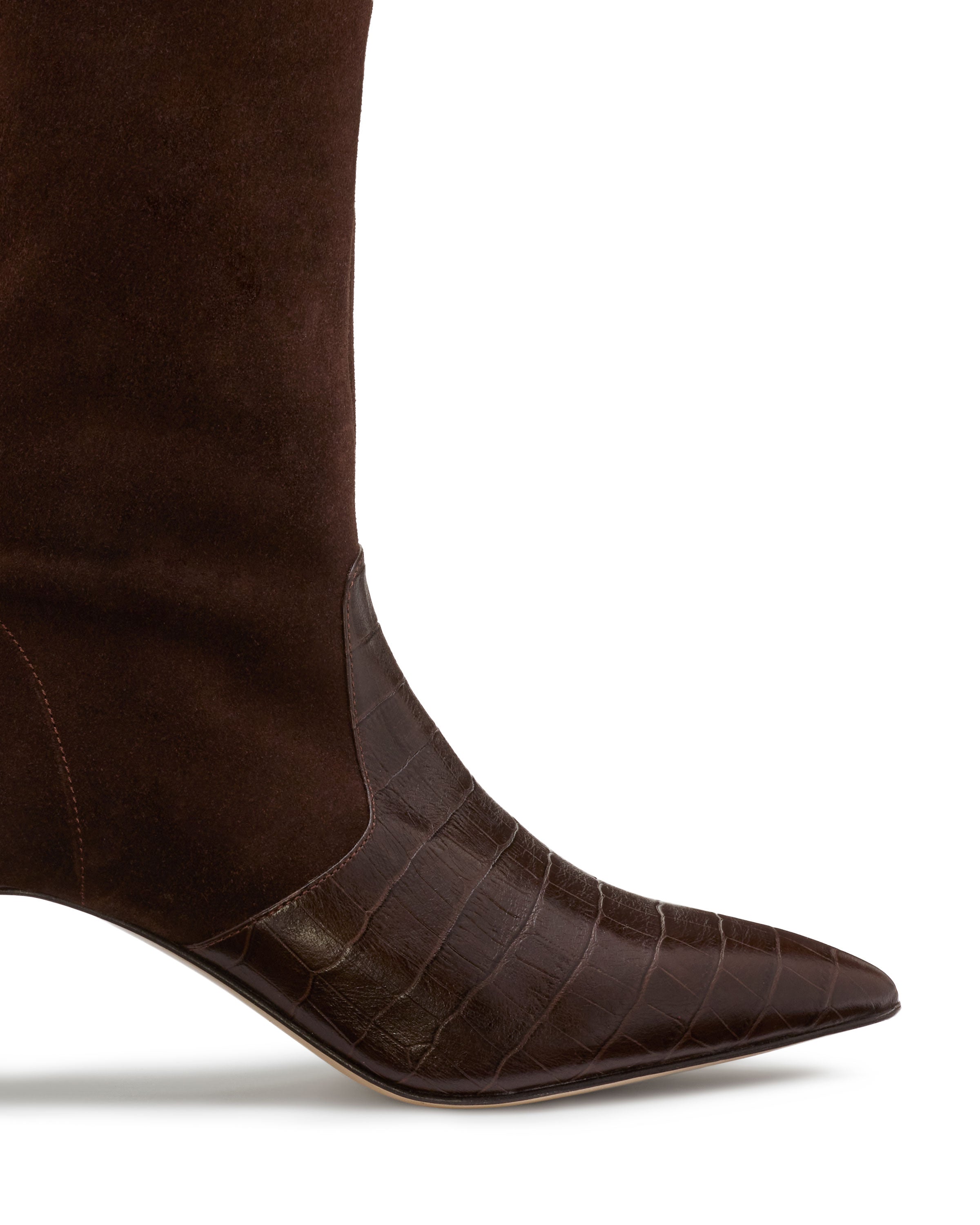 Cassie Heeled Boots in brown | Ramy Brook