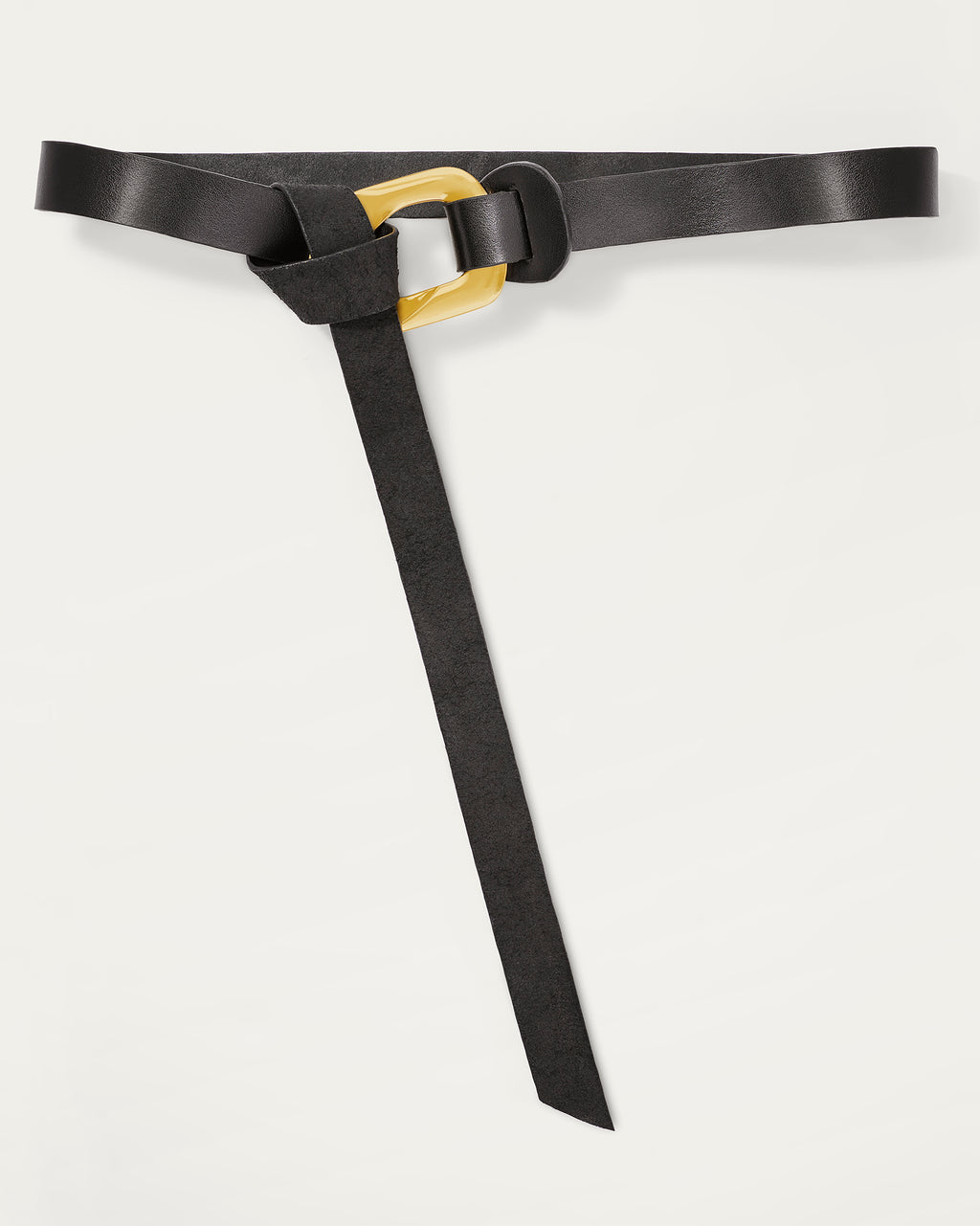 Ines Leather Tie Belt in black | Ramy Brook display picture 3